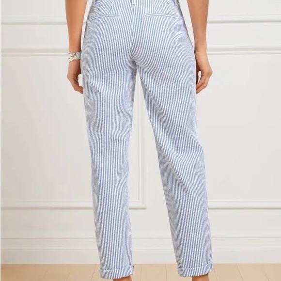 Talbots Blue and White Striped Cropped Jeans - Picture 2 of 10